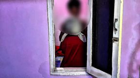 Almost Caught by Neighbor! MILF Hijab Blowjob in Window
