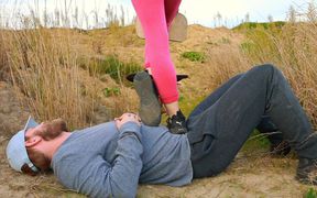 Outdoor Trampling in Boots, Amateur Femdom Jozi Trample