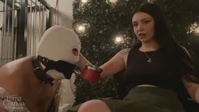 Mistress Glamorous will use this loser as her human ashtray - [FHD MOV]