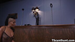 Interracial TS dominated by fantasy babe