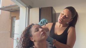 playing at the hairdresser