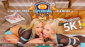 George Lee Lola Myluv Nathaly Cherie in Super Bowl halftime - VirtualRealPorn