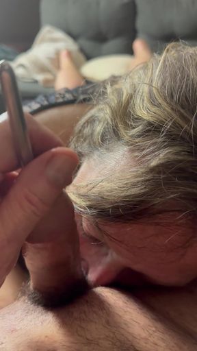 Bonemaiden Learning How to Use Sounding Rod on Her Mans Dick