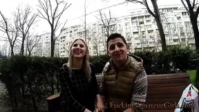 Hot couples make out on public bench