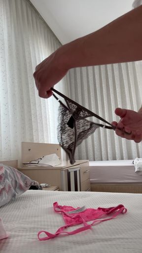 Dirty g-strings and hot thongs of my sexy turkish stepsister