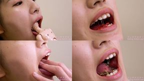 [Premium Edition]Ai Kawana - Showing inside cute girl's mouth, chewing gummy candys, sucking fingers, licking and sucking human doll, and chewing dried sardines mout-108-PREMIUM - wmv 1080p