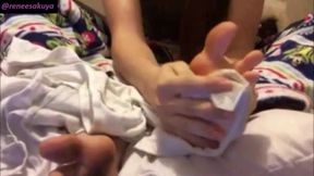 Washing Extremely Dirty Feet with Hand
