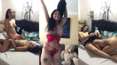Three horny latinass scissoring until creamy orgasm compilation
