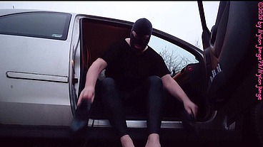 Geile Heels im Auto anziehen ** Outdoor Fun **