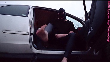 Geile Heels im Auto anziehen ** Outdoor Fun **