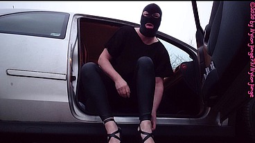 Geile Heels im Auto anziehen ** Outdoor Fun **