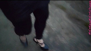 Geile Heels im Auto anziehen ** Outdoor Fun **