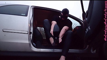 Geile Heels im Auto anziehen ** Outdoor Fun **