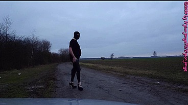 Geile Heels im Auto anziehen ** Outdoor Fun **