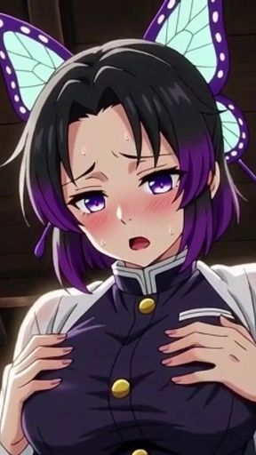 Shinobu, 18 Years Old, Opening Her Hairy Pussy and Squeezing