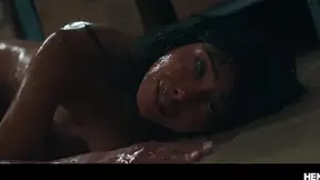 Petite Cindy Luna takes a massive double penetration and intense facial