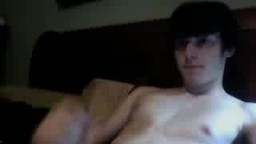 straight college boy shoots his load!