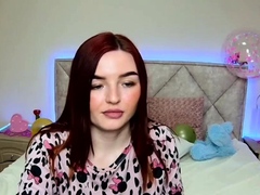 Solo redhead amateur babe NicolPot have fun on webcam