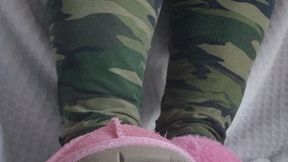 Don't look at my feet! Look away, don't watch me