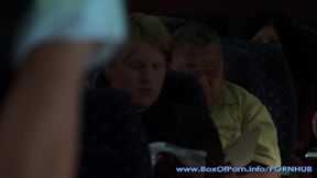 AIRPLANE ORGY!! Hot 3-Somes!! FFM, MMF, FFF Action Throughout The Cabin!
