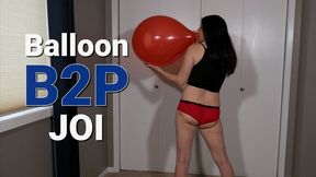 Red Balloon B2P JOI Black Croptop and Red Bikini Panties - Kylie Jacobs - MP4 1080p HD