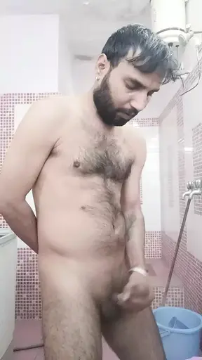 Morning bath with my penis