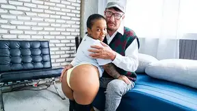 horny old man loves a flexi ebony midget