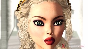 Medieval castle fun: steamy encounter between a dickgirl and princess