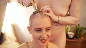 Scarlot Rose Full Head Shave with Eryn Rose