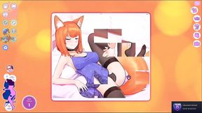 Foxy Redhead Catgirl Waifu Masturbates With Toys & Moans Loudly