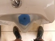 Hippie jerks off while doing laundry