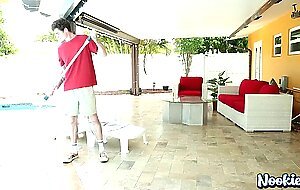 Ebony milf desire - hot black chick fucked by horny pool boy - naimi foxxx