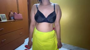 A Bengali woman getting ready for shopping