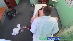 ”Brunette Discovers Hard Shaft's Healing Power”