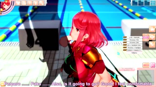 Pyra Blowjob and Boobjob (3D Hentai Game) (Xenoblade Chronicles 2) (koikatu)