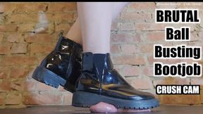 Boot Stomp Castration: Extreme CBT Trampling Shoejob under Gothic Mistress Dolores **CRUSH CAM** bootjob ballbusting stomping crushing trample cumshot hard heavy femdom bootjob