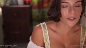 Naughty princess gets a close-up butt massage