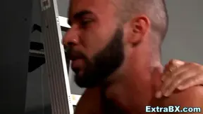 Hunks Get Rough and Hardcore in Steamy Garage Gay Porn Session