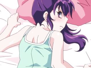 Cute hentai cutie with purple hair enjoys sex (uncensored)
