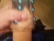 Transman fucks pocket pussy with huge dick