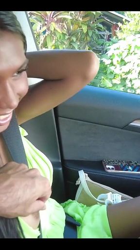 O Found a Stunning 18 Year Old Trans Chocolate Barbie for Fucking at the Beach!