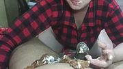 Extreme Food Play with my Husband: I Lick Cake and Swallow His Milk