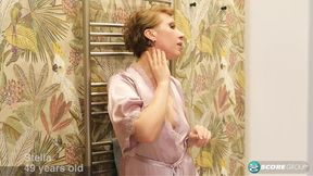 49-year-old mom Stella dresses &mdash;  undresses and fucks herself