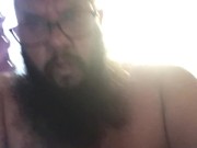 FTM bear chub rides dildo for a friend
