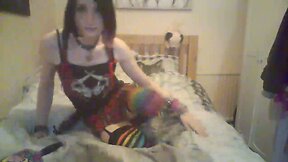 Furry Emo Femboi playing with her toys