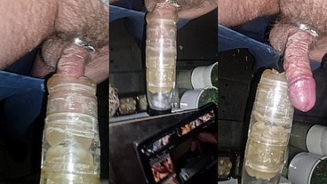 m4rkus77cgn - update #10 - m4rkus77 fucks Fleshlight outdoors und fills it with hot cum