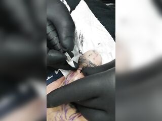 cock tattooing live and real!