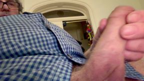 Stepfather's uncut penis