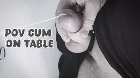 POV masturbation and ejaculation. On the table!
