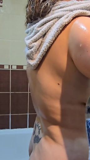 Real BBW Thick Wife Shower Routine - wet shower, pussy shave &amp; skincare   Clip 2